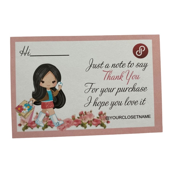 100 New Small Busines Cards , Poshmark TY Cards / Shopping bag - Picture 4 of 15
